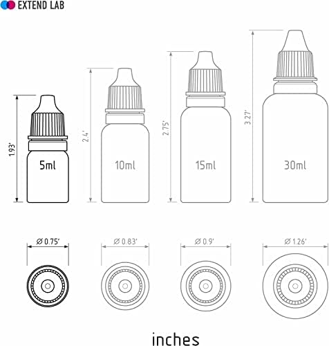 Estender laboratório 20 pcs 5ml Garraco de conta -gotas de plástico - garrafas de conta -gotas de olhos espremáveis