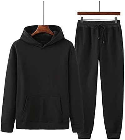 Dsfeoigy Solid Color Sportswear Suit de roupas esportivas de duas peças de manga longa de manga comprida calças elásticas