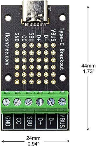 RisingsaPlings USB Tipo C fêmea Board 6 pinos Saída para terminal