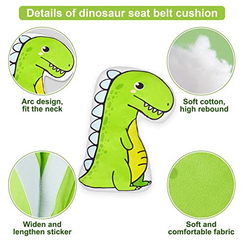 Almofada de cinto de segurança, tampas de alça de assento de carro dinossauros capas de cinto de segurança para crianças
