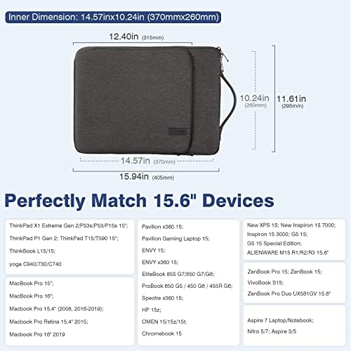 MOKO A luva de laptop de 15,6 polegadas se encaixa no MacBook Pro M1 Pro/M1 máx.