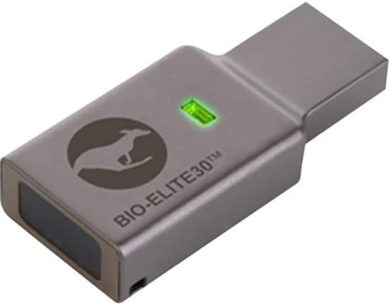 Zagueiro kanguru bio-elite30 impressão digital unidade USB criptografada