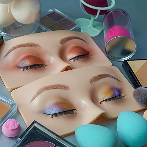 O olho Fechado Prática de Maquiagem de Beleza Extativa Espessada Couro Fixo Anti Maquiagem Placa de Exercício