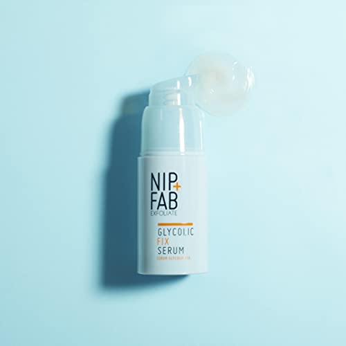 NIP + FAB soro de correção de ácido glicólico para rosto com aloe vera, AHA antienvelhecimento para linhas finas e rugas,