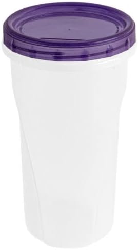 [48 oz - roxo - 4 pk] parafuso de armazenamento de delicatessen e recipientes de armazenamento de alimentos e recipientes de vedação de 48 oz de lastro de lavar louça de milowave empilhável para lascas de plástico de qualidade de qualidade