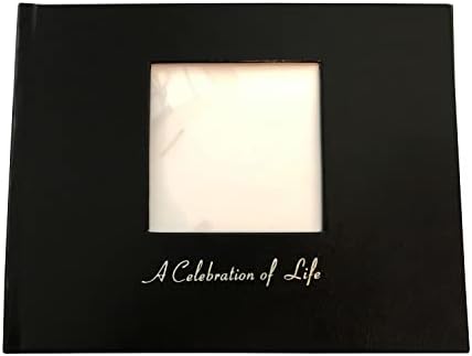 Photo Booth Frames Livro de Convidados Funeral, Celebração da Vida, Capa de Foto de Memória, 9x7, 124 páginas, Black