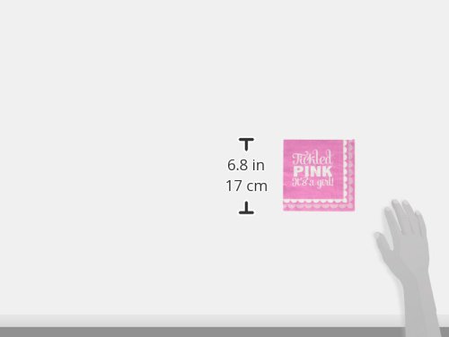 C.R. Gibson rosa ou azul de gênero neutro chá de bebê revelam guardanapos de papel de festa, 20 ct, 5 '' x 5 '' '