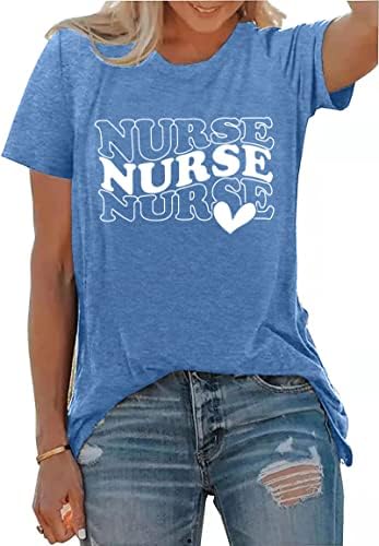 Enfermeira camisa para mulheres de enfermagem de camisetas inspiração enfermeira tees de presente de enfermeiras casuais