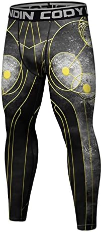 Red Plume® Men's Sports Compression Calças Tights Baselayer Workout Cool Dry Long Running Leggings
