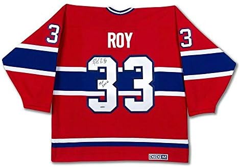 Patrick Roy autografou 1993 Montreal Canadiens Jersey Hof 2006 Canadiens Uda - Jerseys autografadas da NHL