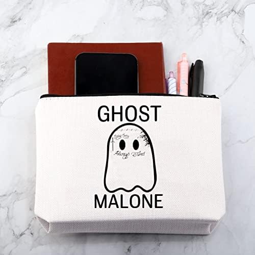 Mnigiu Funny Ghost Makeup Bag Ghost Ma-Lone Bag Boo Malone Gift Spooky Halloween Party Gift
