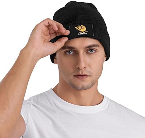 Zaguhar, covarde e muttley, chapéu de gorro com algema acrílica masculina de chapéu de inverno solto unissex Ski Hats Bap Black Black