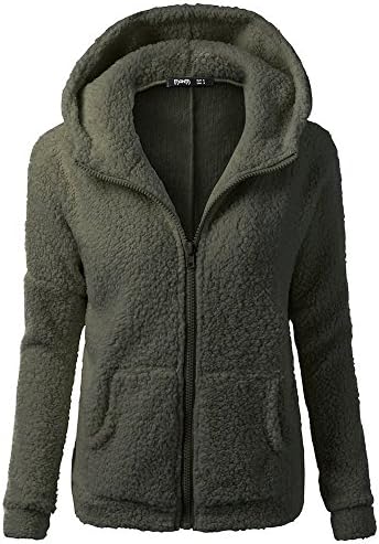 Casacos de inverno para mulheres 2022 algodão casaco quente com zíper casaco de suéter de inverno lã Outwear casacos femininos