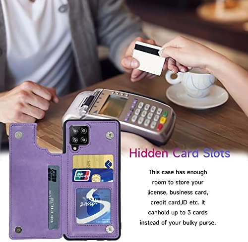 Capa de telefone Furiet para Samsung Galaxy A42 5G Campa de carteira com cartão de crédito de cartão de crédito Acessórios de células Flif