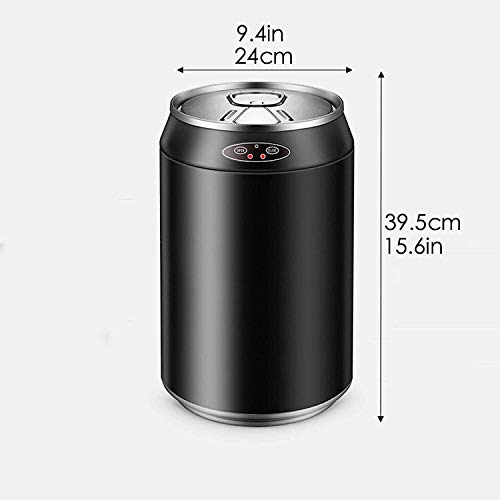 Lxxsh smart indução lixo pode com tampa de aço médio aço inoxidável automático sala de estar de estar de coca -cola