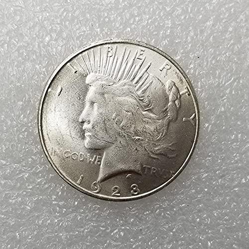 Artesanato antigo American Coin Silver Dollar 1928 Copper Plate-Boldado Silver Round Coin 2109