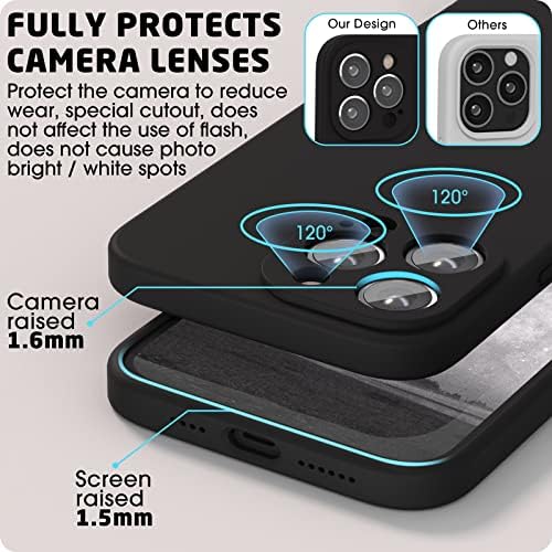 Capa de telefone de silicone ABITKU PARA IPHONE 14 PRO- Inclui 1 protetores de tela, revestimento de microfibra anti-arranhão suave-