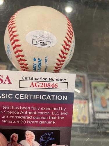 Joe Sewell New York Yankees Hof Single assinado Baseball JSA Mint - Baseballs autografados