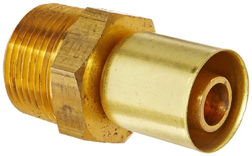 Eaton Weatherhead Coll-O-Crimp 26508p-112 Macho de tubo rígido, CA360 BRASS, ID da mangueira de 1/2 , masculino NPT de 3/4