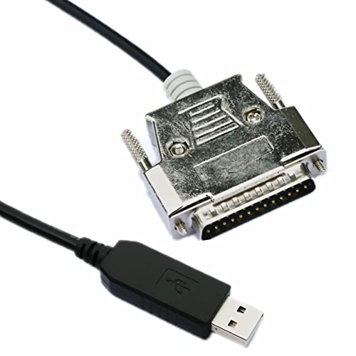 JXEIT USB a RS232 DB25 Cabo serial masculino para a impressora Epson TM-T88V ， Cabo de programação de driver de modem FTDI nulo