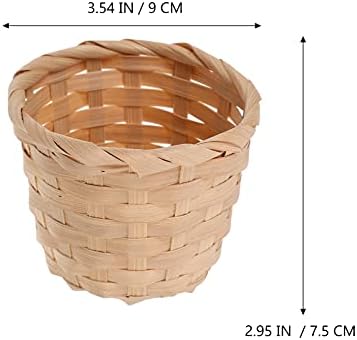 Cabilock Home Decor 20pcs Pen do organizador cáqui chaqui cesta prática cesto cm vaso titular vaso de madeira lida com
