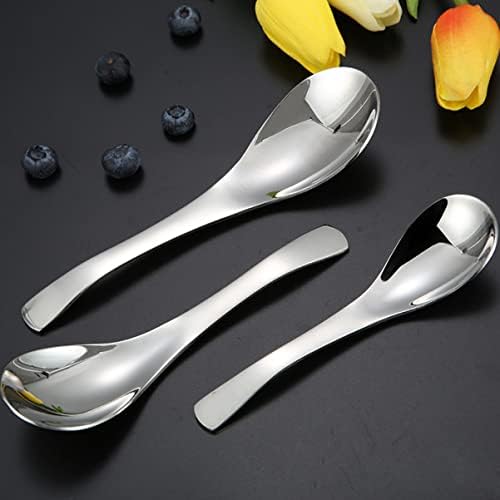 Bestonzon 12pcs Restaurant Spoons de cozinha de chá inoxidável, utensílios de mesa de aço de aço pequeno alimento