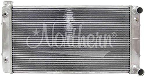 Radiator do radiador do norte, 31 em W x 15 1/4 em H x 3 em D, entrada do lado do passageiro, saída do lado do passageiro, alumínio, natural, GM LS-Series, GM FullSize Car 1955-57, cada um