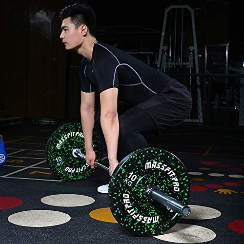 Discos olímpicos de barra de borracha completa - placas de peso para levantamento de peso, supino, treinamento de agachamento