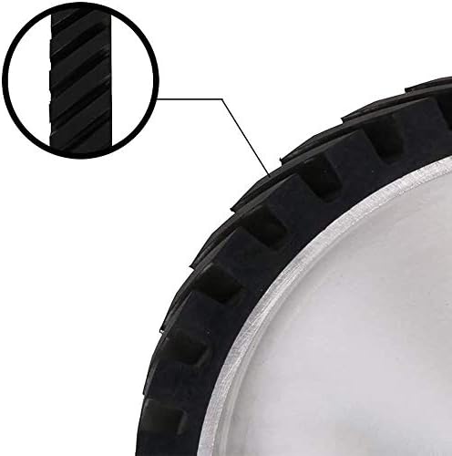 Wenfo 6 ”× 1” Greira de borracha Roda de borracha, roda de contato de borracha serrilhada, roda de moedor de cinto de rolamento