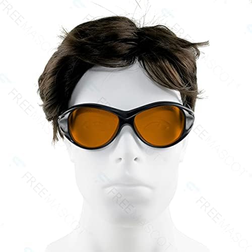 FreeMascot OD 6+ 190nm-490nm Comprimento de onda UV Luz / violeta e óculos de segurança a laser azul
