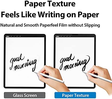 [2 pacote] Yes2b Paperfeel Paper Texture Screen Protector Compatível com iPad Air 10,5 polegadas, Anti -brilho, Filme