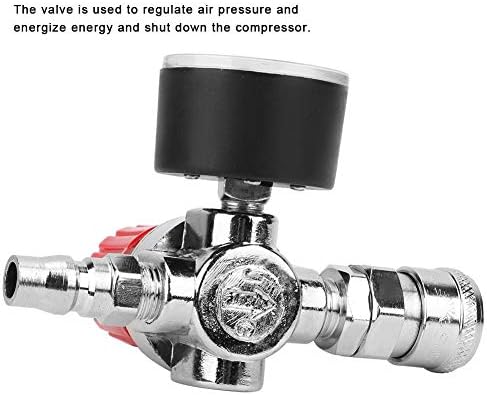 Fafeicy Pressure Regulator Comutive Control Gotle com o ajuste do conector masculino/feminino para o compressor de ar, válvula