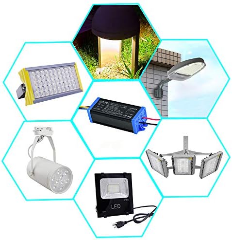 Hannahong 50W Constant LED de corrente constante de 50w Transformadores/driver, AC85-265V, DC24-36V 1500mA isolado, IP65 Adaptador de fonte de alimentação à prova d'água IP65 para LED integrado/rua/inundação/spot/alta baía/luz da parede