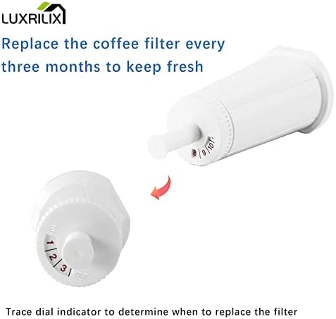 Substituição para o filtro de água da máquina de café expresso Breville, filtro de água de substituição de 4 pacotes