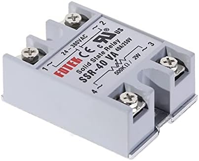 Puryn 1pcs Módulo de relé de estado sólido SSR-40VA 40A Potenciômetro de controle extermal de entrada 24-380VAC saída