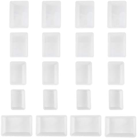 Ferramentas de jóias de jóias de jóias de cabilock 20pcs Caixa de armazenamento retangular de plástico transparente Caixa