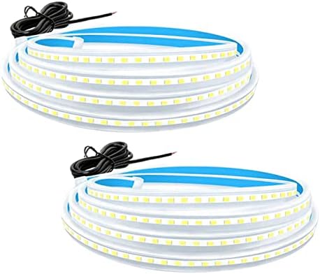 Luzes de tira LED de carro de 10 pés, 2pcs fluindo tiras de faróis de carro led luminosos brancos luminosos de sinal