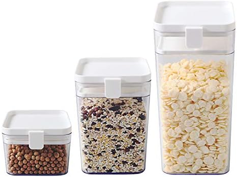 Huangxing - recipientes de armazenamento de cereais, frascos de armazenamento selados e empilháveis, recipientes plásticos transparentes