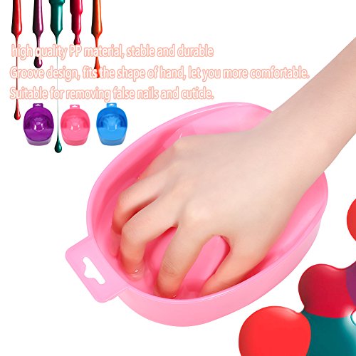 Dicas de arte da unha lavagem manual Soak Bowl Bandeja Removedor Manicure Spa Ferramenta de unhas Polonete Remover