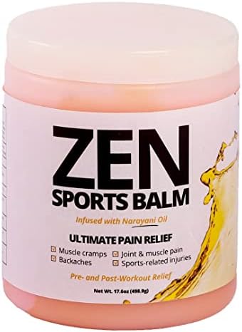 Zen Sports Balm com Narayani Oil-alivia a dor nas articulações e músculos, cólicas, dores nas costas e outras lesões por treino e exercício,