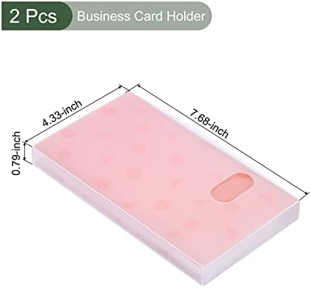 Caso do cartão de visita Yokive 2 PCS, suporte de cartão de bolso de plástico, fichário portátil, ótimo para homens