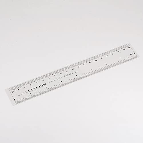 Régua flexível de filme de Harfington, 8 polegadas de 1 mm de 1 mm de régua reta régua de calibração reta Régua de medição para fábrica, transparente