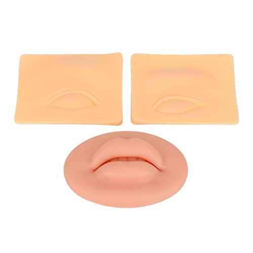 Skin de prática labial 3D, lábios de silicone praticam pele portátil corporal protetor solar delineador praticar maquiagem
