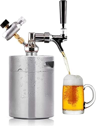 Dispensador de torre de cerveja heimp, dispensador de bebida 3.6l barril de cerveja dispensador, sistema de fabricação de cerveja com kit de torneira ajustável, mini cola de aço inoxidável CHEG CHEG