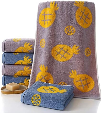 Poklw Towel Jacquard Towel Cartoon Pineapple Face Tooton Towel Adult Casal Big Face Toalha Pure Algodão Absorvente Toalha de pele