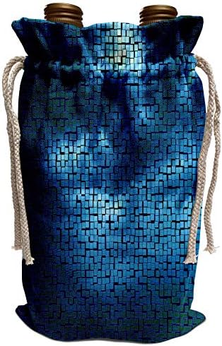 Designs de azulejos 3drose Sandy Mertens - Padrão de ladrilhos de nuvens azuis escuras - bolsa de vinho