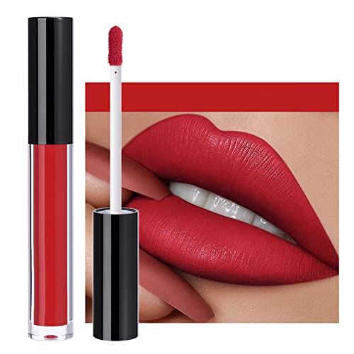 Xiahium Lip Gloss Ingients Set Velvet Liquid Lipstick Cosmetics clássicos à prova d'água clássica Longa Longa Corção Lip Lip