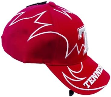 Tennessee Red Cap com bordado do alfabeto T - Ajustável é uma tampa elegante com o bordado do alfabeto T na frente e o