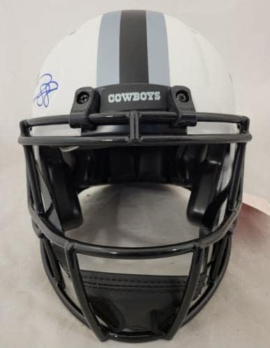 CEEDEE LAMB assinado Cowboys F/S Lunar Eclipse Speed ​​Speed ​​Helmet Capacete Fanatics CoA - Capacetes NFL autografados