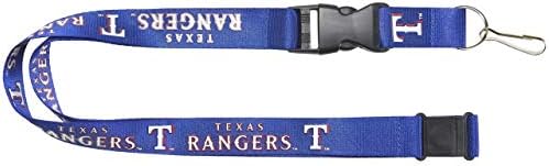 Aminco MLB Texas Rangers LanyardTeam cor azul, cores da equipe, tamanho único